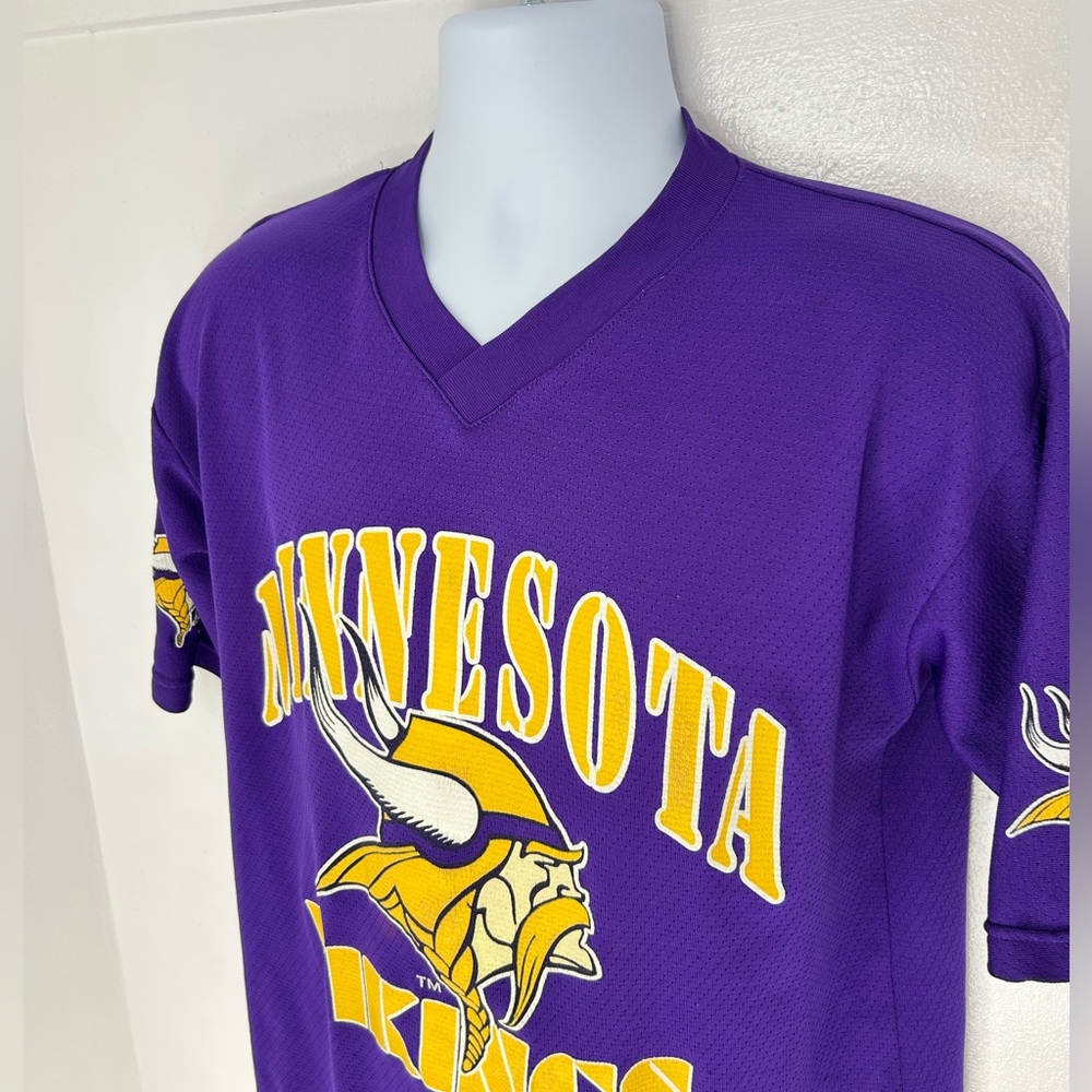 Vintage 90s Randy‎ Moss Minnesota Vikings Shirt Size Medium Sport Attack *READ - Picture 4 of 16
